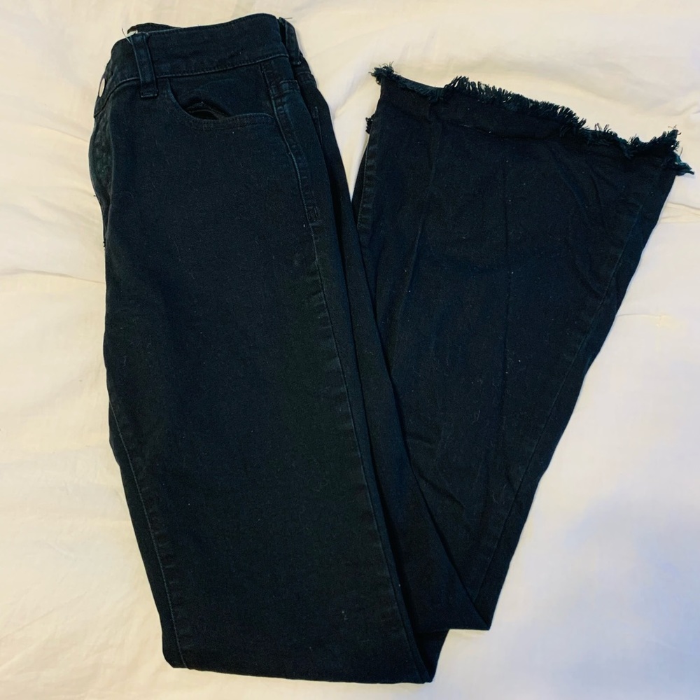 Black flare jeans